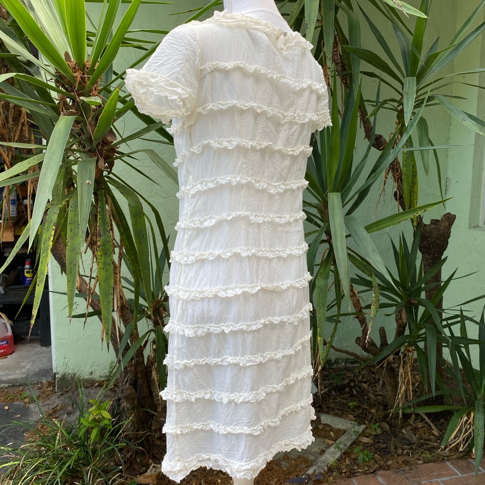 J Crew Cream Ruffle Dress - Picture 5 of 12